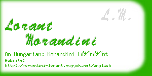 lorant morandini business card